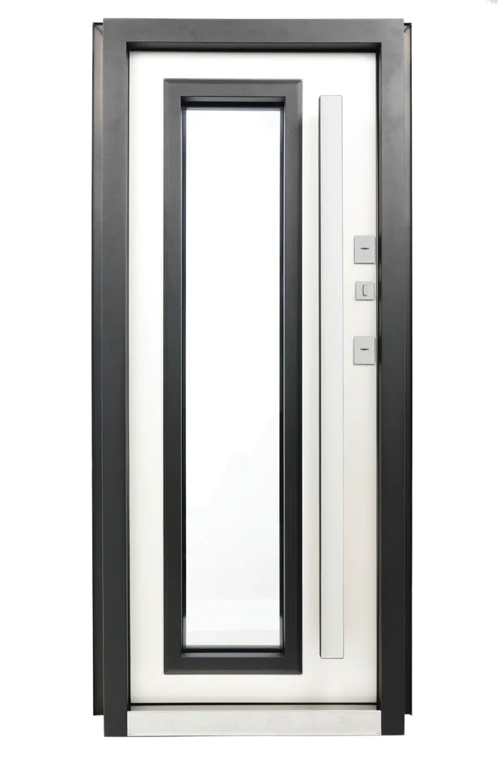 Дверь входная Консул FIN Орех грецкий/Сатин белый