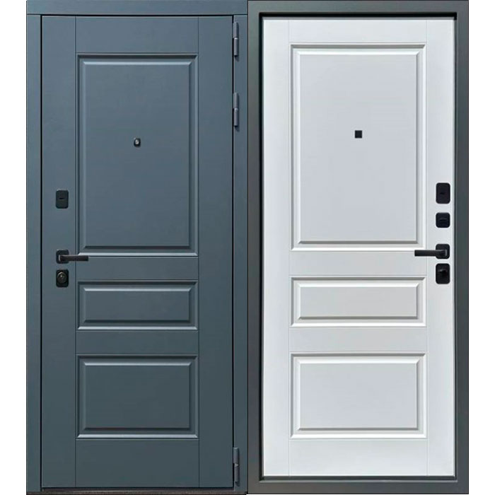 Дверь входная 10 см МДФ/МДФ YoDoors 8 Кельн  Серый муар/Бианко