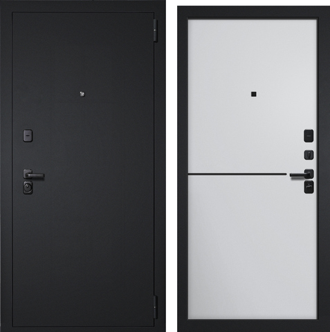 Дверь входная 9 см Дуэт Fusion Букле темный/Серебристый