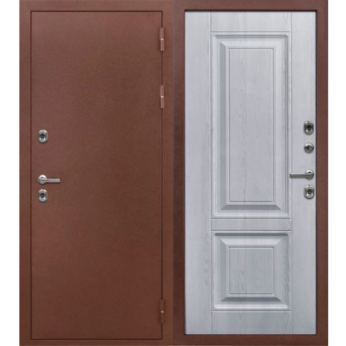 Дверь входная 10,5 см Гранд ТЕРМО Антик медь/Сосна белая