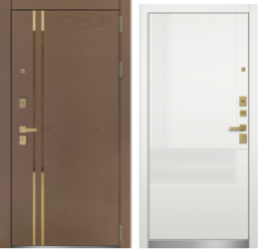 Дверь входная 9 см Солана МДФ/МДФ Шоколад/EXCIMER белый