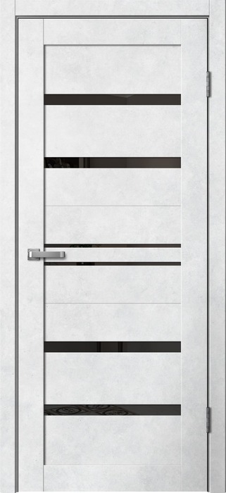 ДП Barn B1 светлый бетон/лакобель черное