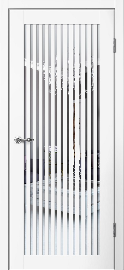 ДП Классик С07 белый/зеркальная вставка