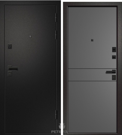 Дверь входная 9 см Медея 315 Сатин черный/Дарк Грей