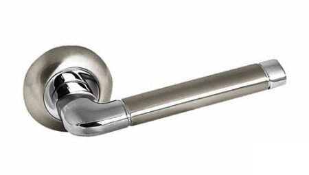 Ручка на розетке А-47 HH/PC, белый никель/хром