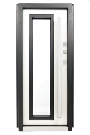 Дверь входная Консул FIN Орех грецкий/Сатин белый