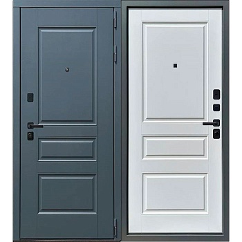 Дверь входная 10 см МДФ/МДФ YoDoors 8 Кельн  Серый муар/Бианко