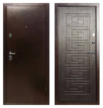 Дверь входная 8 см Оптима М-752 Антик медь/Венге