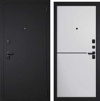 Дверь входная 9 см Дуэт Fusion Букле темный/Серебристый