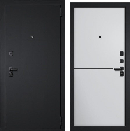 Дверь входная 9 см Дуэт Fusion Букле темный/Серебристый