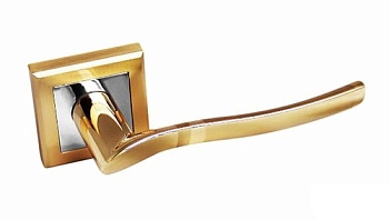 Ручка на розетке A-277 SB/PB, матовое золото/золото