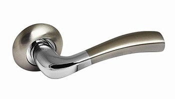 Ручка на розетке A-60 НН/PC, белый никель/хром