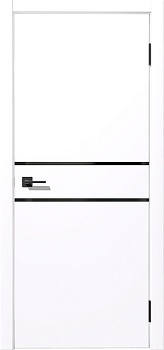 ДП Ирис Ламинатин белый/черное