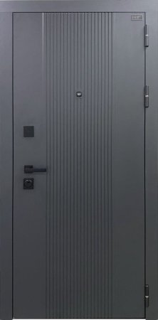 Дверь входная Balance Twin 3К Glanta/Emalex Taupe с фурн. FZ21 Black