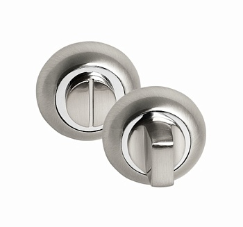 Завертка сантехническая КРУГЛАЯ OL HH, белый никель