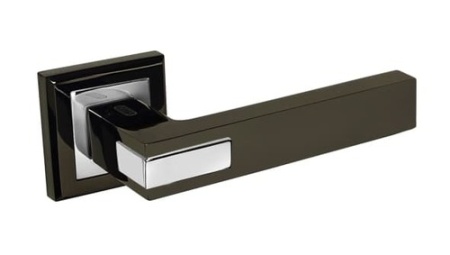 Ручка на розетке 291 ВН/PC, черный никель/хром