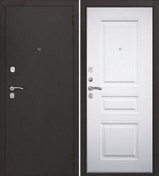 Дверь входная 8 см Практик 3 Букле серый/Магистр белая ВМР