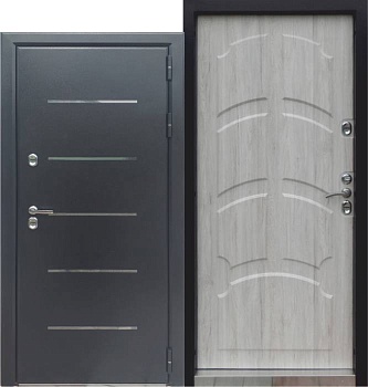 Дверь входная 10 см Алтай антик серебро/Дуб полярный