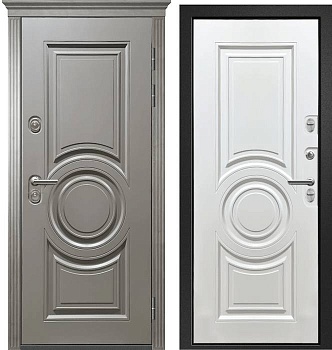 Дверь входная 9 см Орфей 630 Софт графит/Софт айс/Капитель