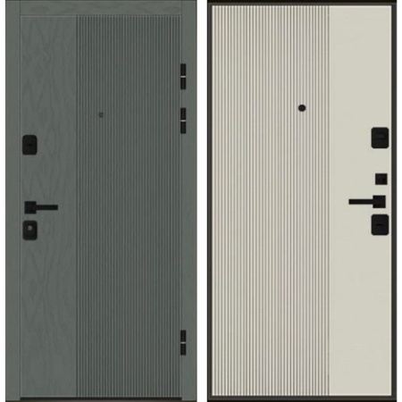 Дверь входная 9 см МДФ/МДФ DORSTON Владивосток Дуб маренго/Белый матовый