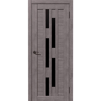 ДП Рада Штрих дуб грей/стекло черное