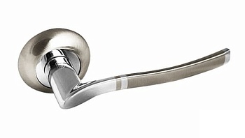 Ручка на розетке 77 HH, белый никель