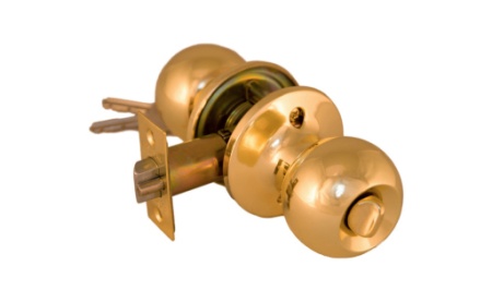 Ручка-защелка с ключом 607 ЕТ РВ золото блестящее