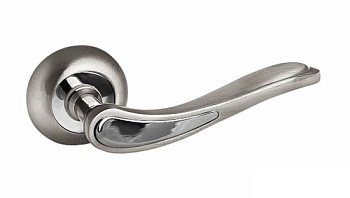 Ручка на розетке 102 HH, белый никель