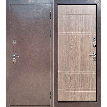 Дверь входная 11 см Протерма Букле шоколад/Астана базальт