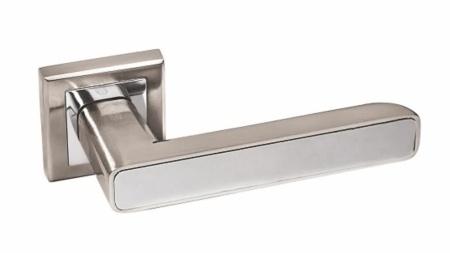 Ручка на розетке А-235 НН/РС, белый никель/хром