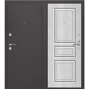 Дверь входная 6 см Практик Букле серый/Гранд ясень белый