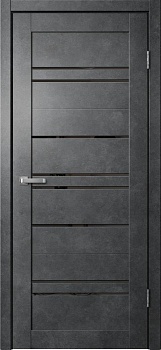 ДП Барн B2 темный бетон/лакобель черное