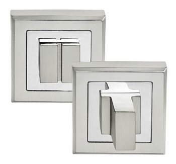 Завертка сантехническая КВАДРАТ OLS BSL, матовое серебро